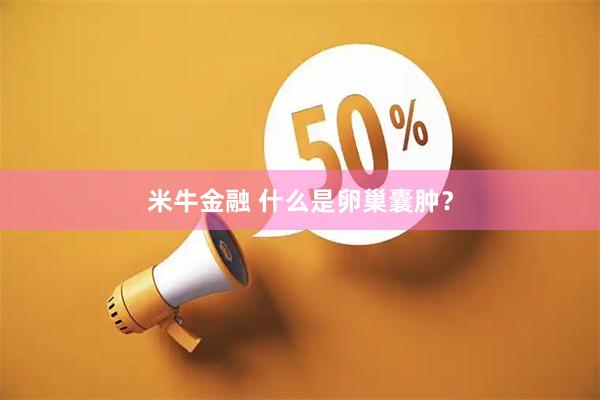 米牛金融 什么是卵巢囊肿？