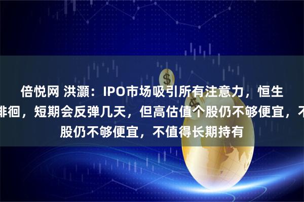 倍悦网 洪灝:IPO市场吸引所有注意力,恒生科技指数仍在徘徊,短期会反弹几天,但高估值个股仍不够便宜,不值得长期持有